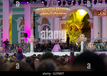 Russland. St. Petersburg. Öffentliches Konzert der klassischen Kunst "Classic im Palace". Stockfoto