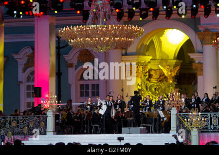 Russland. St. Petersburg. Öffentliches Konzert der klassischen Kunst "Classic im Palace". Stockfoto