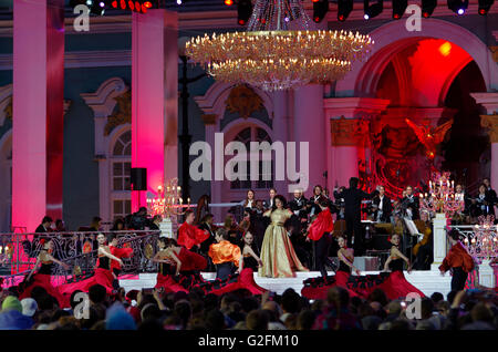 Russland. St. Petersburg. Öffentliches Konzert der klassischen Kunst "Classic im Palace". Stockfoto