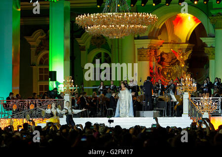 Russland. St. Petersburg. Öffentliches Konzert der klassischen Kunst "Classic im Palace". Stockfoto