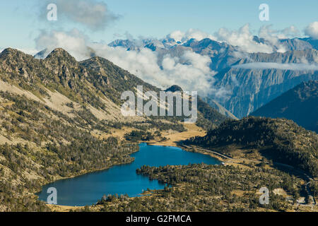 Nachmittag im Naturschutzgebiet von Néouvielle, Hautes-Pyrénées, Frankreich. Stockfoto