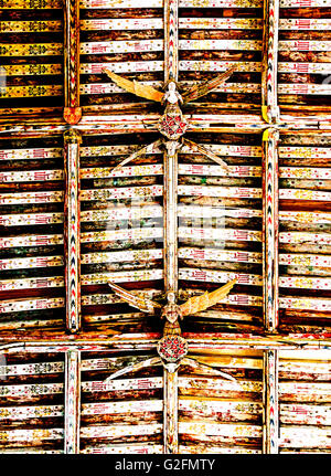 Holy Trinity Church in Blythburgh, Suffolk, Hammerbalken Dach Stockfoto