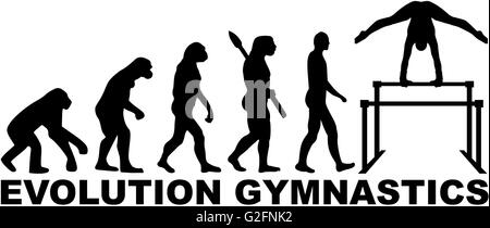 Evolution-Gymnastik mit Stufenbarren Stockfoto