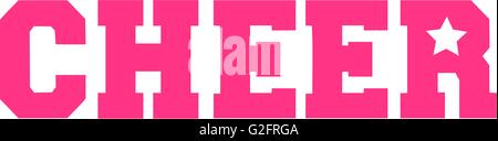 Cheerleader Wort jubeln Stockfoto