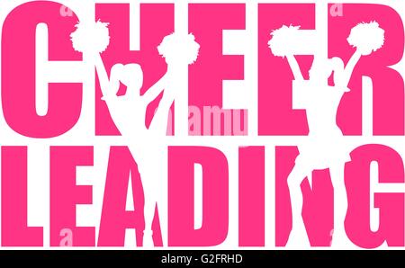 Cheerleader Wort mit Ausschnitt Stockfoto