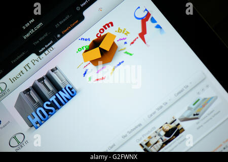 Internet Explorer-Browser zeigt Homepage Logo auf einem Ipad-Bildschirm angezeigt Stockfoto