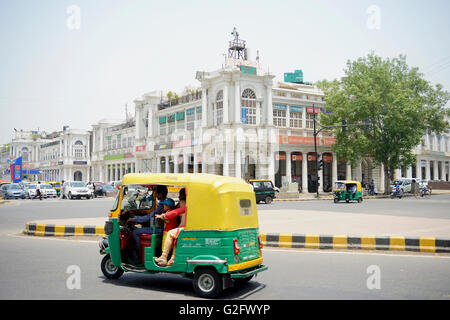 Connaught Place Market Commercial Business Center Finanzviertel New Delhi, Indien Stockfoto