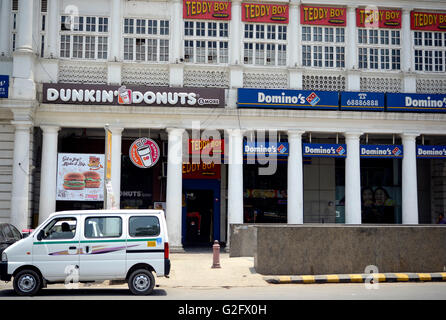 Connaught Place Market Commercial Business Center Finanzviertel New Delhi, Indien Stockfoto