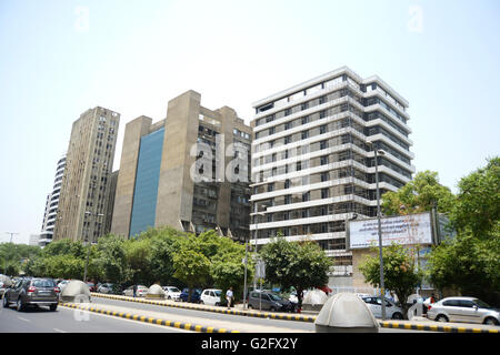 Connaught Place Market Commercial Business Center Finanzviertel New Delhi, Indien Stockfoto