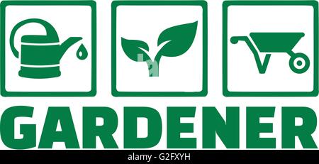 Gartenarbeit-Gärtner-Werkzeug-Symbol Stockfoto
