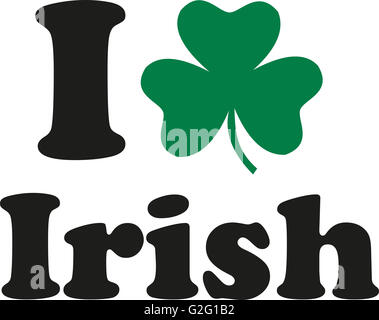 Shamrock verliebt irish Stockfoto