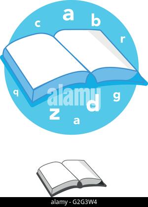 Buch, Symbol flaches Design, Vektor-illustration Stock Vektor