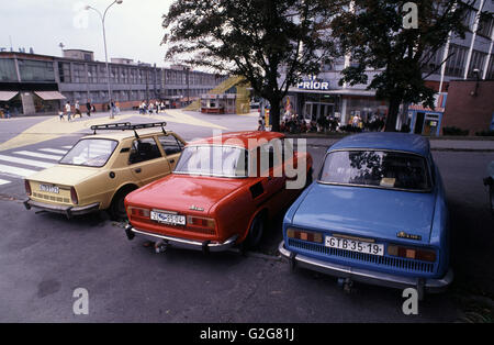 Ein altes Skoda Auto aus der Tschechischen Republik. Skoda ist ein tschechischer Automobilhersteller und einer der vier ältesten Autohersteller in t Stockfoto