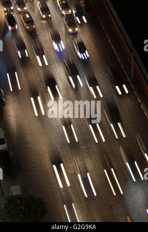 Erhöhte Ansicht der Stau langsam, Yangon, Myanmar Stockfoto