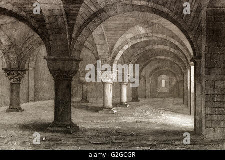 Die Krypta an der Kathedrale von Canterbury, Canterbury, Kent, England, UK, 18. Jahrhundert Stockfoto