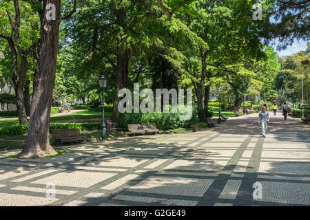 Jardim Da Estrela (Star Garden, später umbenannt in Krieg Garten Junqueiro), Lissabon, Portugal Stockfoto