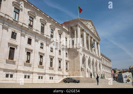 Palacio de Sao Bento Gebäude (Palast des Heiligen Benedikt), Versammlung der Republik, dem portugiesischen Parlament, Lissabon beheimatet. Stockfoto