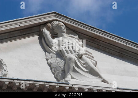 Bank von England Threadneedle Straße, Details über Dach Stockfoto