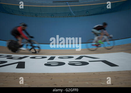 Olympic Park Stratford London Velodrom Innenraum Lee Valley, Lea Valley Stockfoto