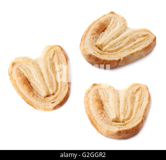 Herz-geformte Blätterteig-cookie Stockfoto