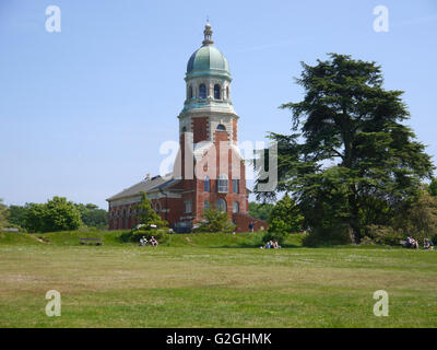 Die Kapelle im Royal Victoria Country Park, Hampshire. Das einzige verbleibende Gebäude des Royal Victoria Hospital. Stockfoto