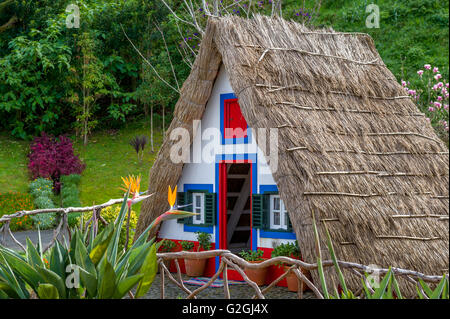 Bunte historische Kolonist Haus auf Madeira island Stockfoto