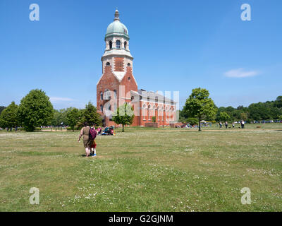 Die Kapelle im Royal Victoria Country Park, Hampshire. Das einzige verbleibende Gebäude des Royal Victoria Hospital. Stockfoto