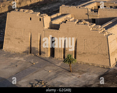 Der Tempel von Ramses III, Medinet Habu, Luxor, Ägypten Stockfoto