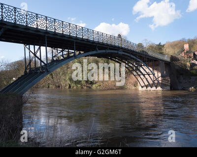 Coalport Brücke, Fluss sieben, Shropshire, England, Vereinigtes Königreich. Stockfoto