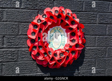 UVF Mohn Kranz in Orangefield Gegend von East Belfast. Stockfoto