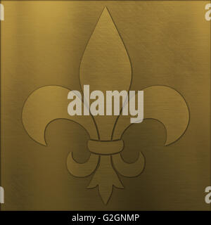 Fleur-De-Lis (gold) Stockfoto