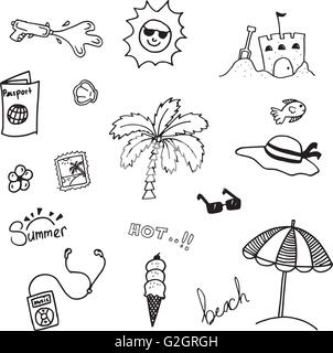 Sommer-Vektor-Illustration-doodle Stock Vektor