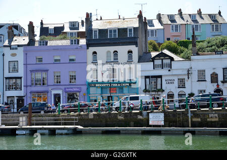 Teil des North Quay in Weymouth, Dorset Stockfoto