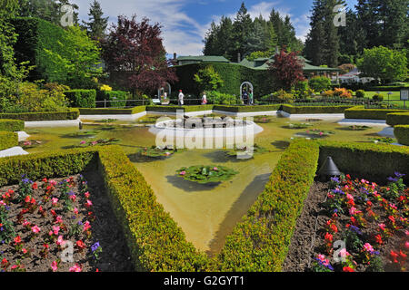 Welt weltberühmten Butchart Gardens Victoria British Columbia Kanada Stockfoto