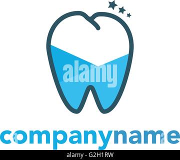 Vektor-Logo Design Zahnarzt Zähne Stock Vektor