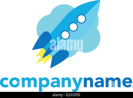 Rakete. Vektor-Logo Vorlage Stock Vektor