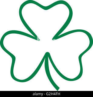 Shamrock Kontur grün Stockfoto