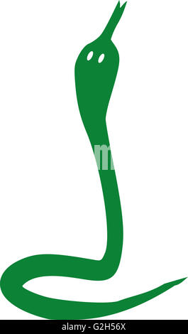 Einfache grüne Schlange Stockfoto