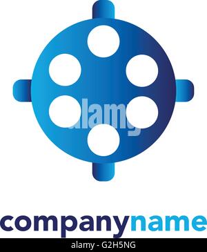 Abstrakte farbige Vektor-Logo. Logo zu spielen. Medien-Logo. Multimedia-Logo. Firmen-logo Stock Vektor