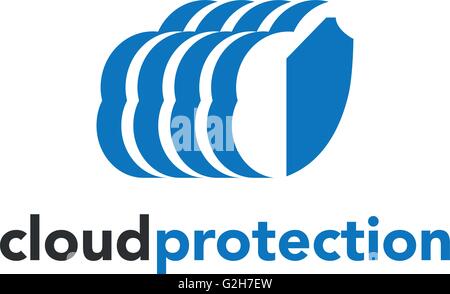 Cloud-Technologie-Logo-Vektor-Template-design Stock Vektor