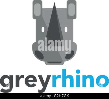 Rhino-Emblem, Logo für eine Sportmannschaft Stock Vektor