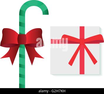 Karte-Notizen mit roten Geschenk-Bögen mit Bändern Vector-Set Stock Vektor