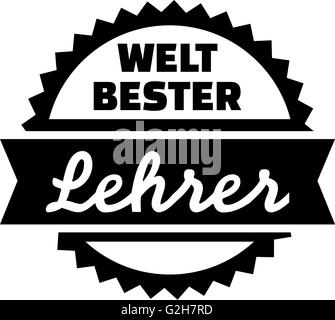 Weltweit besten Lehrer Taste Deutsch Stockfoto