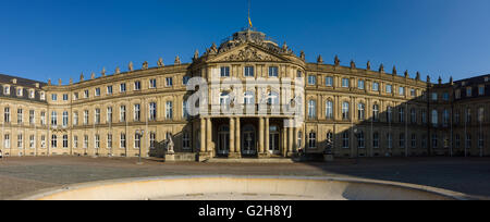 Das neue Schloss (neue Burg). Palast aus dem 17. Jahrhundert im barocken Stil. Stuttgart. Deutschland Stockfoto