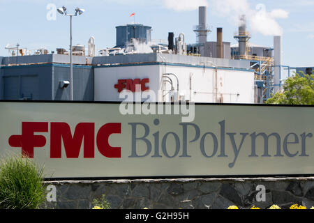 Ein Logo Zeichen außerhalb einer FMC Corporation BioPolymer-Werk in Newark, Delaware am 8. Mai 2016. Stockfoto