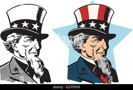 Amerikanische Ikone Uncle Sam Stock Vektor
