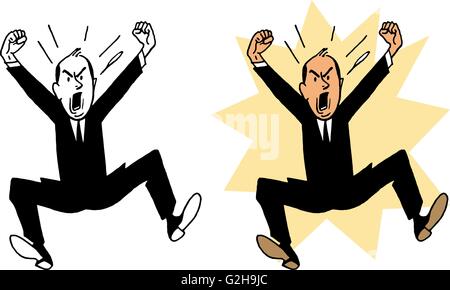 Ein springendes wütend besessener Stock Vektor