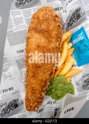 Fish &amp; Chips, typisch britische Lebensmittel, Vereinigtes Königreich, Europa Stockfoto