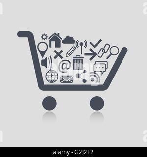Shopping Cart-web Stock Vektor