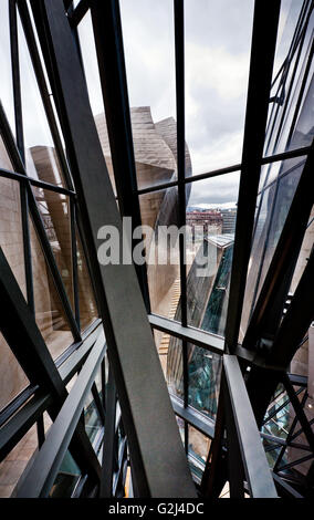 Interieur, Guggenheim Museum, Bilbao, Spanien Stockfoto